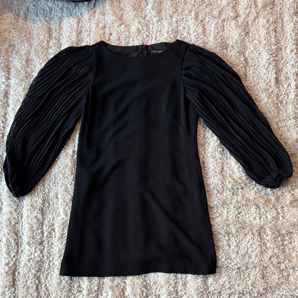 White House Black Market Black Long Sleeve Dress
